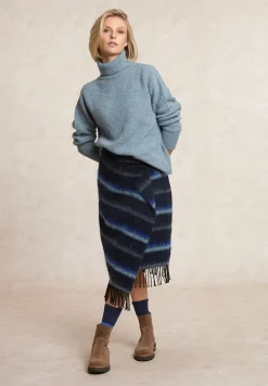 Fashion River Woods Alpaca-wol rolkraag trui blauw -