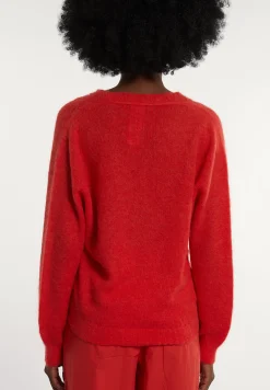New River Woods Alpaca-wollen V-hals trui rood -