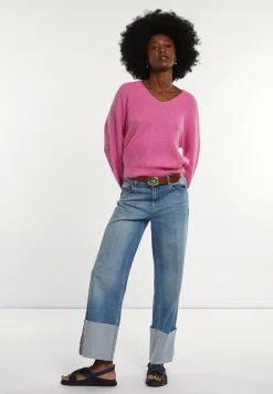 Online River Woods Alpaca-wollen V-hals trui roze -