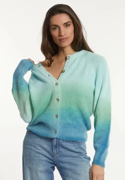 Hot River Woods Alpaca-zuivere scheerwol degradé trui groen/blauw -