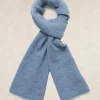 Online River Woods Basic effen wol-alpaca sjaal blauw -