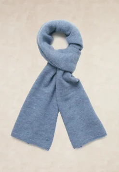 Online River Woods Basic effen wol-alpaca sjaal blauw -