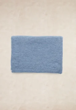 Online River Woods Basic effen wol-alpaca sjaal blauw -