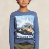 New River Woods Basic fantasie T-shirt lange mouwen night sky mix -