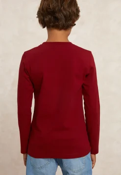 Hot River Woods Basic fantasie T-shirt lange mouwen red cross -