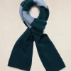 Clearance River Woods Basic gestreepte wol-alpaca sjaal groen/blauw -