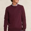 Hot River Woods Basic katoenen fleecetrui ronde hals grape -
