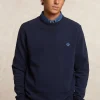 Hot River Woods Basic katoenen fleecetrui ronde hals admiral -