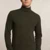 New River Woods Basic katoenen rolkraag T-shirt lange mouwen olive mix -