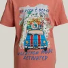 Clearance River Woods Basic katoenen t-shirt cotta mix -