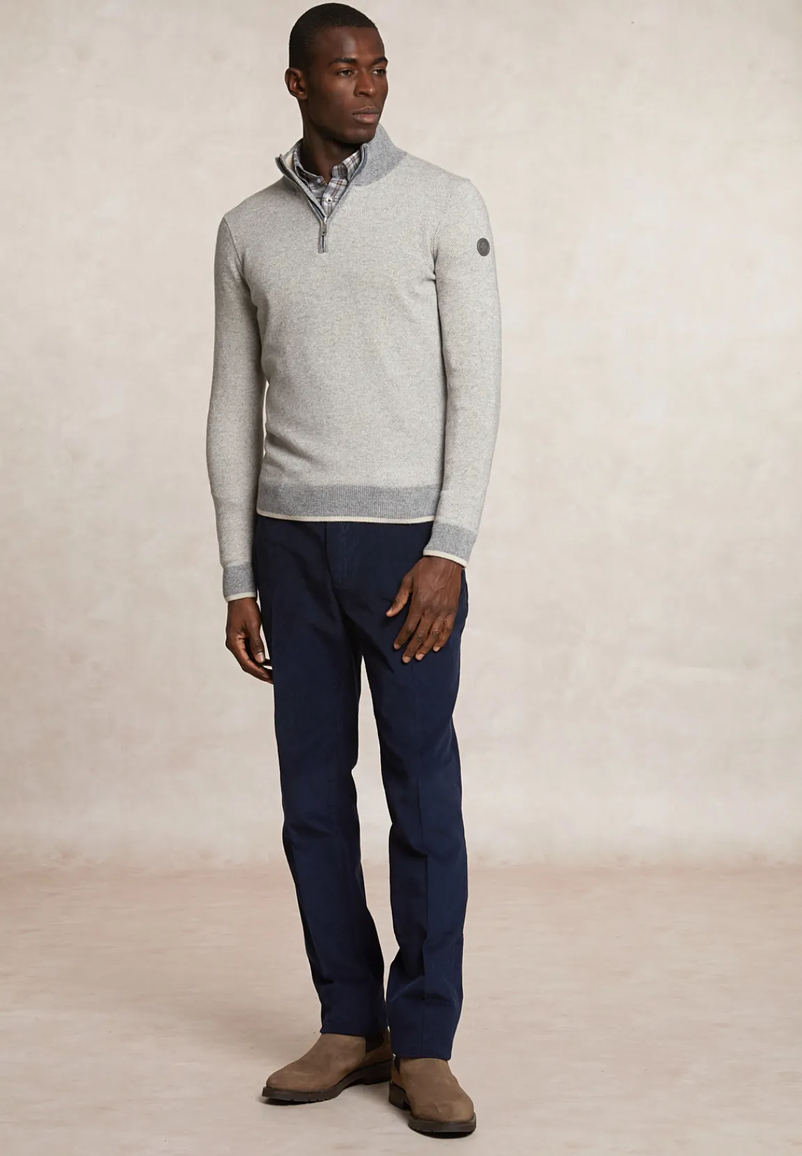 New River Woods Basic ribfluwelen stretch broek admiral -