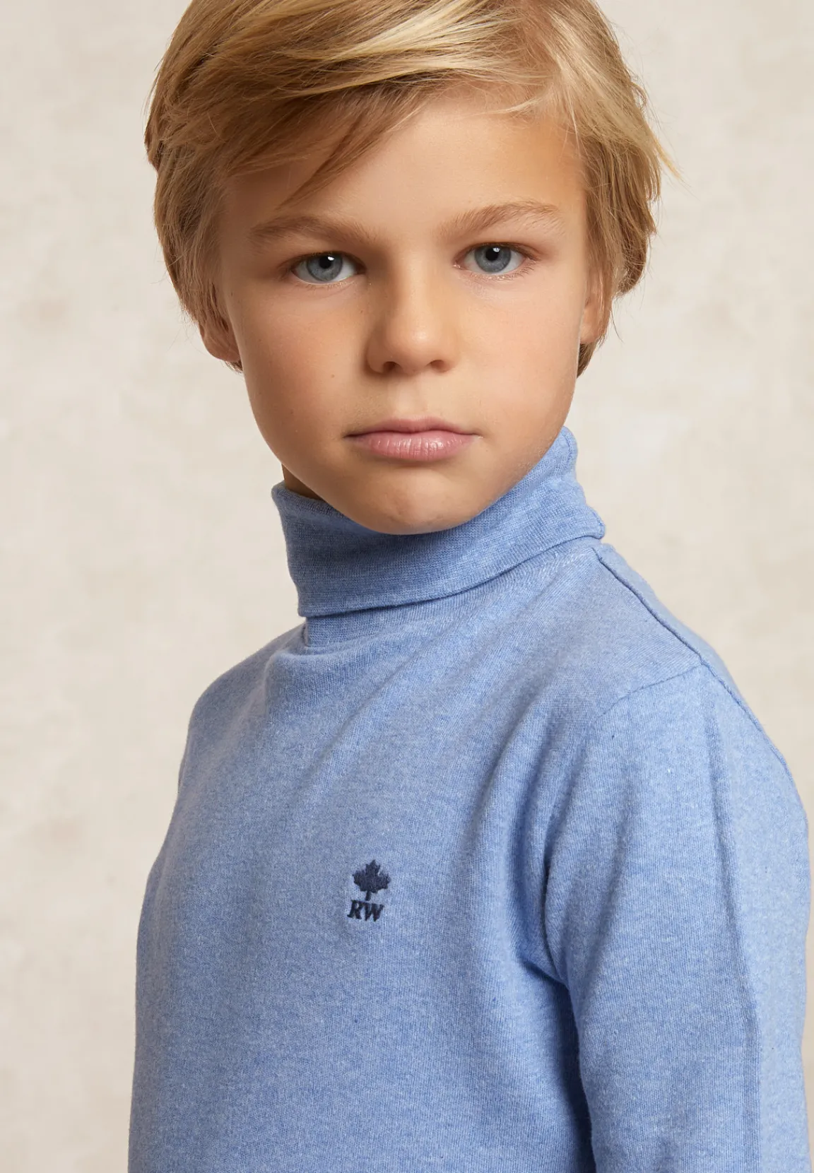 Discount River Woods Basic rolkraag T-shirt dk glacier mix -