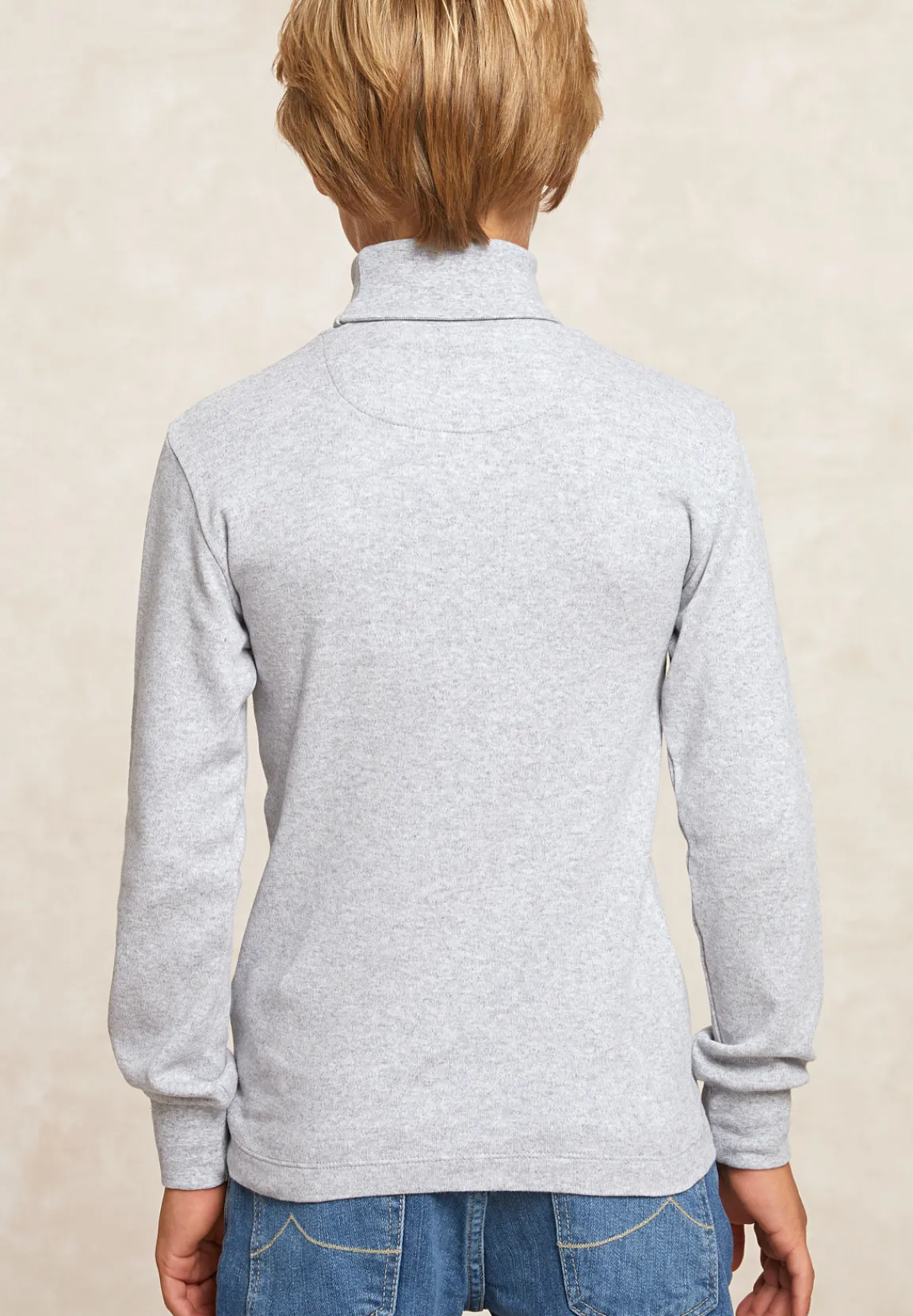 Discount River Woods Basic rolkraag T-shirt oxford mix -