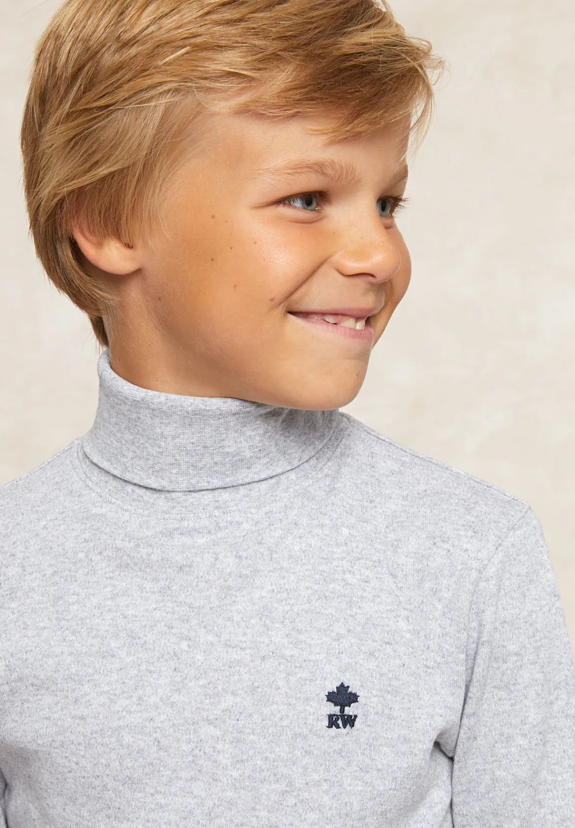 Discount River Woods Basic rolkraag T-shirt oxford mix -