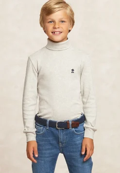 Outlet River Woods Basic rolkraag T-shirt sand mix -
