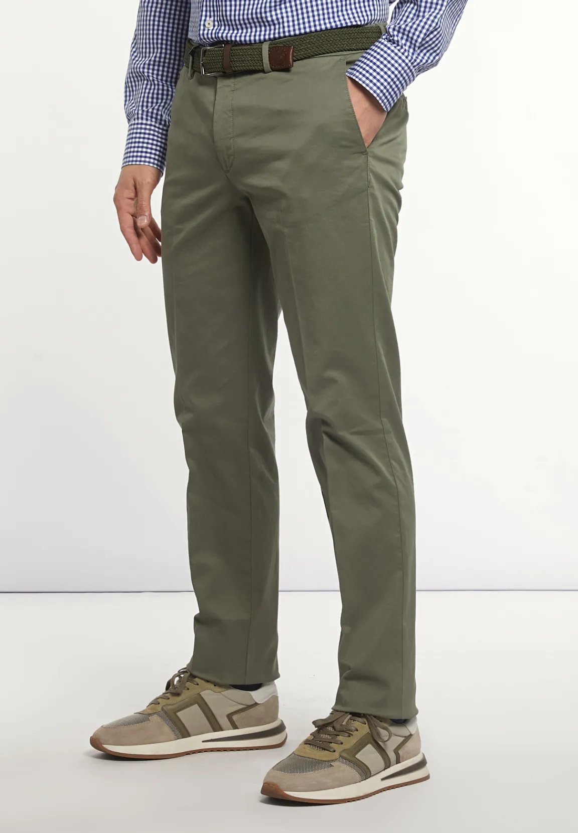 Best River Woods Basic stretch chinobroek kaki -