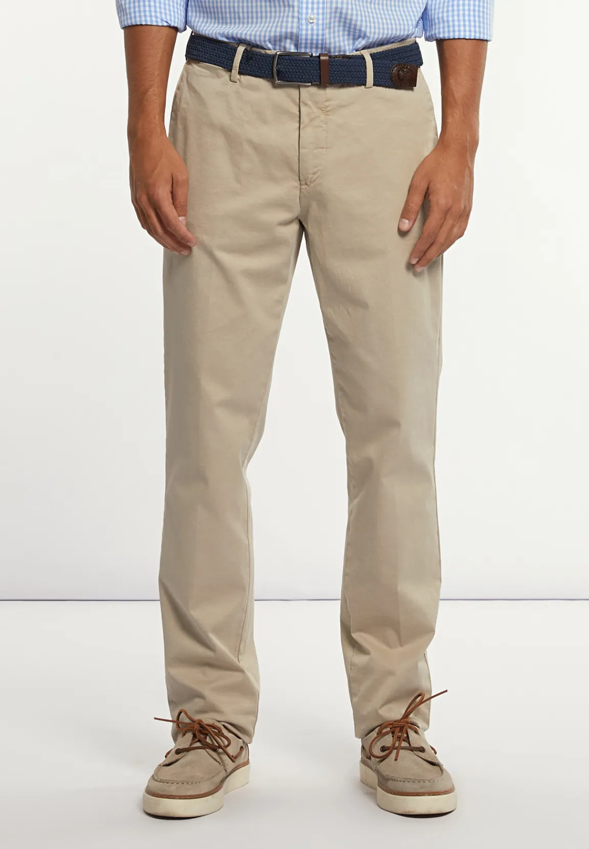 Online River Woods Basic stretch chinobroek beige -