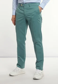 Sale River Woods Basic stretch chinobroek opal green -