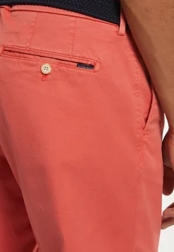 Clearance River Woods Basic stretch chinobroek pastel red -