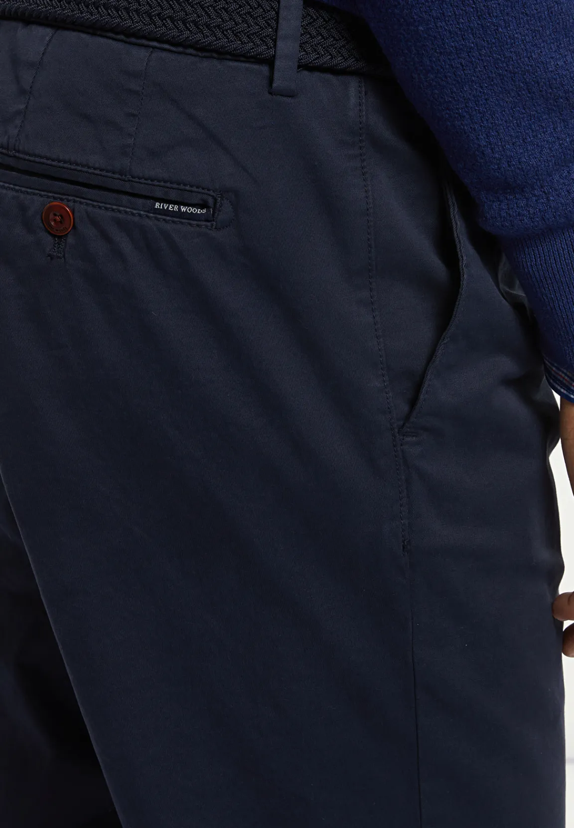 Hot River Woods Basic stretch chinobroek navy -