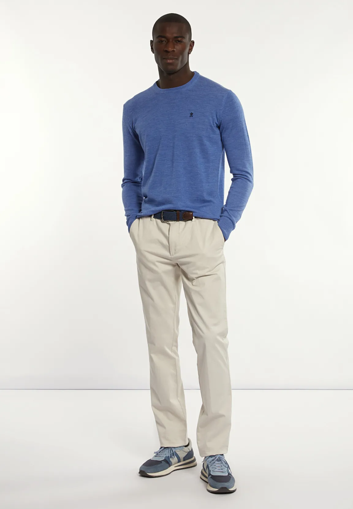 Clearance River Woods Basic stretch chinobroek ivory -