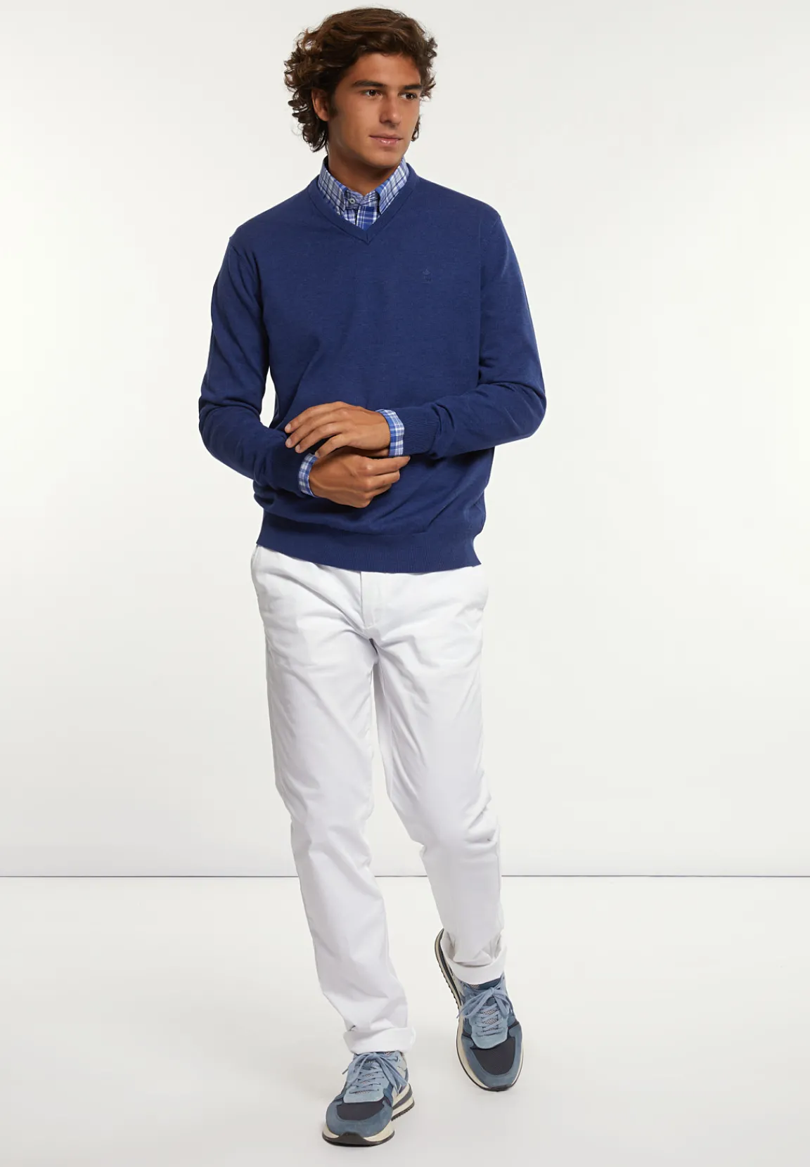 Best River Woods Basic stretch chinobroek white -