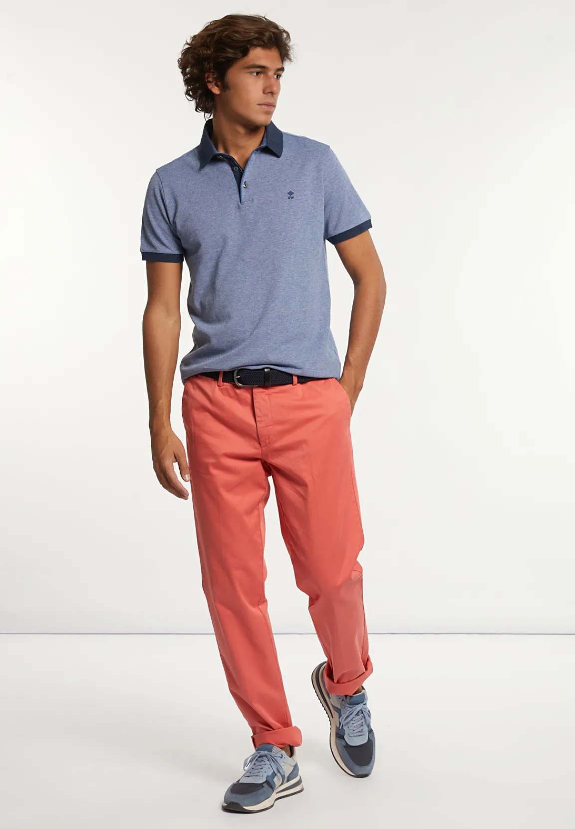 Clearance River Woods Basic stretch chinobroek pastel red -