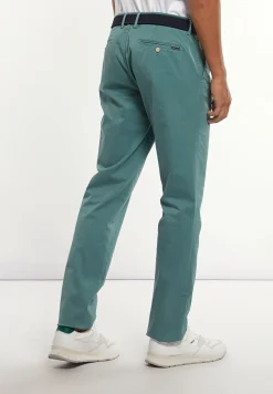 Sale River Woods Basic stretch chinobroek opal green -
