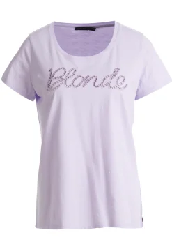 Online River Woods Basic T-shirt in katoen met ronde hals in Paars -