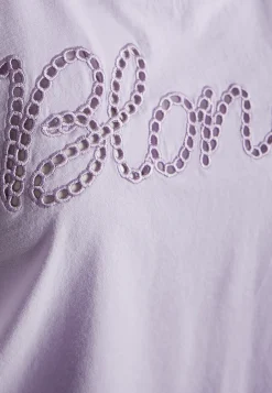 Online River Woods Basic T-shirt in katoen met ronde hals in Paars -
