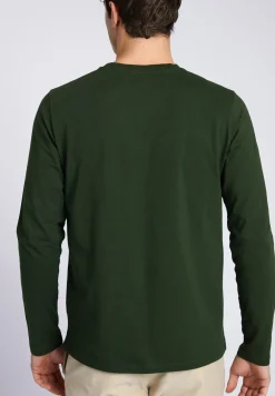 Hot River Woods Basic T-shirt met ronde hals in groen -