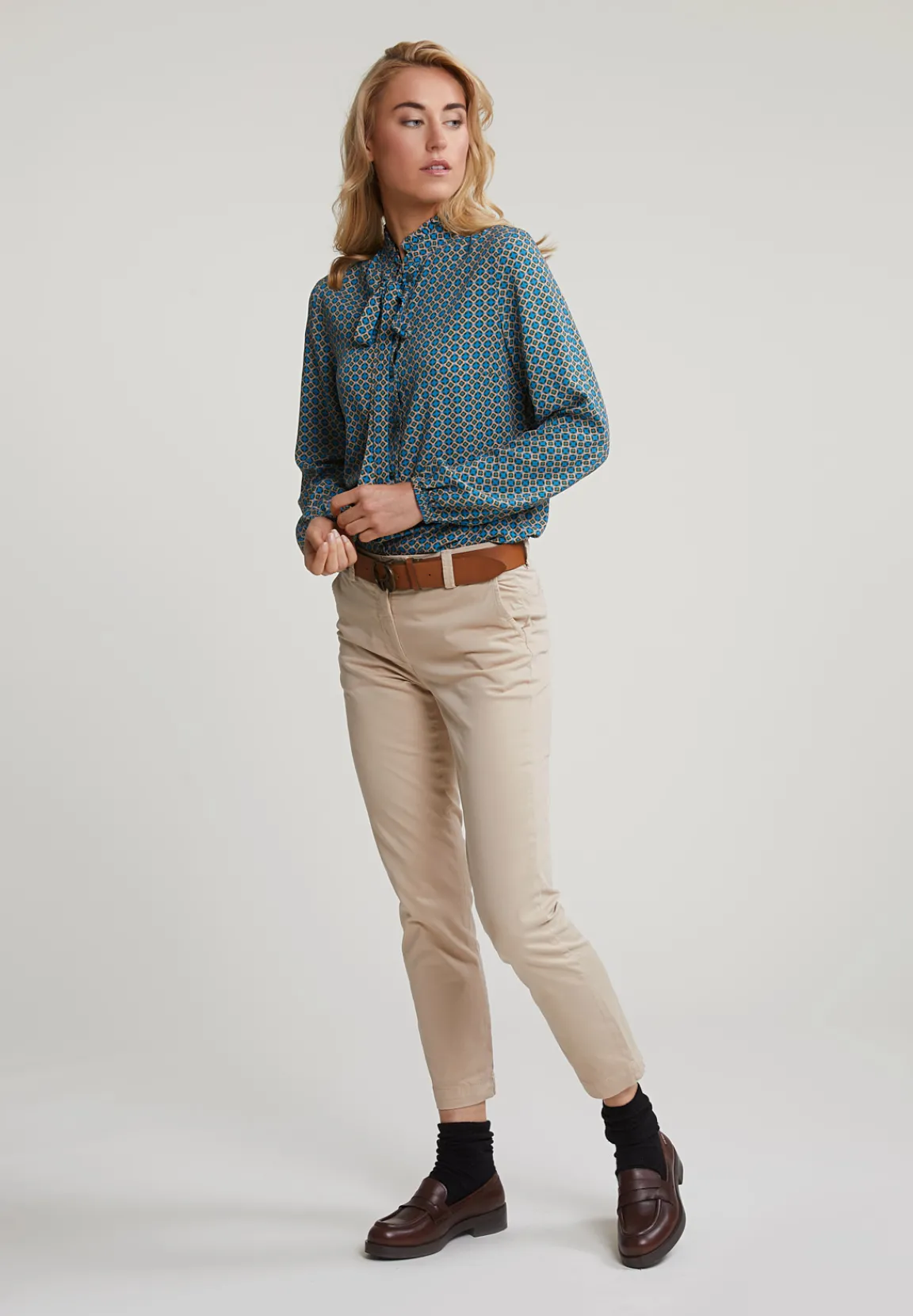 New River Woods Beige basic chinobroek -