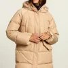 Discount River Woods Beige donsjas met kap -