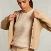 Best River Woods Beige katoenen V-hals cardigan -