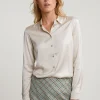 Sale River Woods Beige klassieke blouse met knopen -