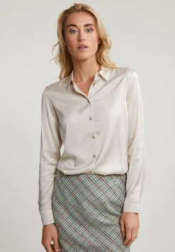 Sale River Woods Beige klassieke blouse met knopen -