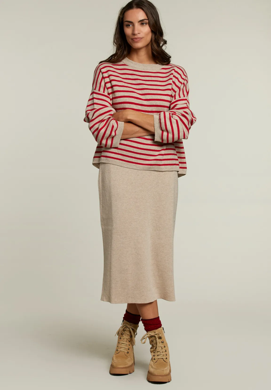 Best River Woods Beige midirok -