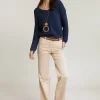 Clearance River Woods Beige rechte stretch broek -