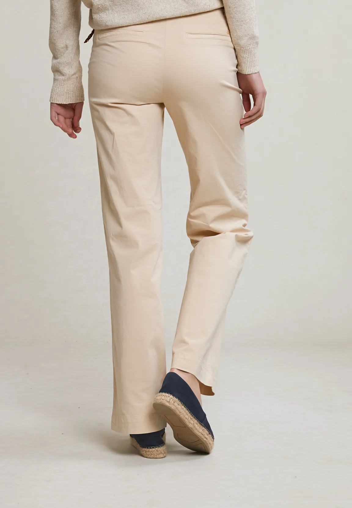 Clearance River Woods Beige rechte stretch broek -