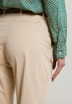 New River Woods Beige rechte stretch broek -