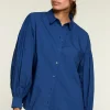 Outlet River Woods Blauw hemd met pofmouwen -