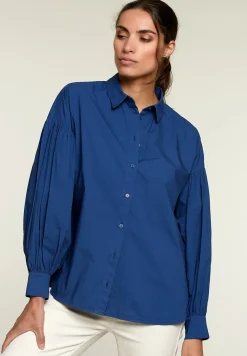 Outlet River Woods Blauw hemd met pofmouwen -