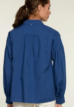 Outlet River Woods Blauw hemd met pofmouwen -