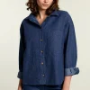 Discount River Woods Blauw hemd opgestikte zak -
