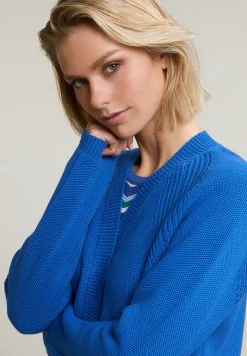 Hot River Woods Blauwe basic cardigan lange mouwen -