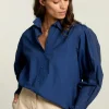 Discount River Woods Blauwe blouse met knopen -