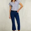 Sale River Woods Blauwe cropped flare broek -