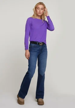 Outlet River Woods Blauwe denim bootcut jeansbroek 5-zakken -