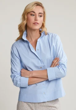 Online River Woods Blauwe effen blouse -