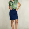Hot River Woods Blauwe effen midirok -